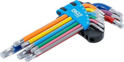 BGS-74458 Winkelschlüssel-Satz Multicolour T-Profil (für Torx) T10 - T50 9-tlg