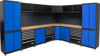 BGS-80160 Schrankwand-System Werkstatt Holz 8 Module