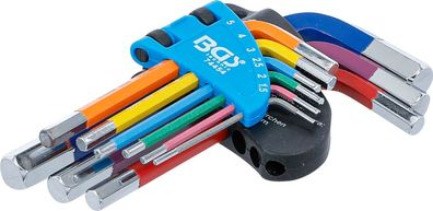 BGS-74454 Winkelschlüssel-Satz Multicolour kurz Innensechskant 1,5 - 10 mm 9-tlg