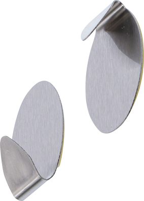 BGS-88230 Edelstahl-Klebehaken 35 x 50 mm 1,0 kg 2-tlg