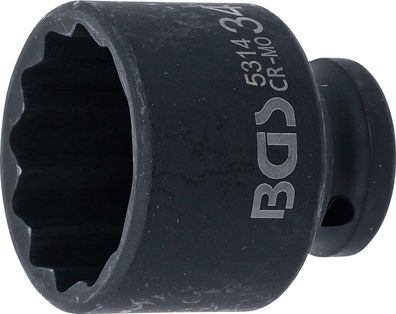 BGS-5314 Kraft-Steckschlüssel-Einsatz Zwölfkant Antrieb Innenvierkant 12,5 mm (1/2")