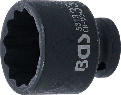 BGS-5313 Kraft-Steckschlüssel-Einsatz Zwölfkant Antrieb Innenvierkant 12,5 mm (1/2")