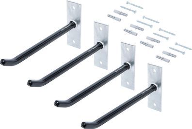 BGS-88304 Felgen-Wandhaken-Satz 250 mm 4-tlg