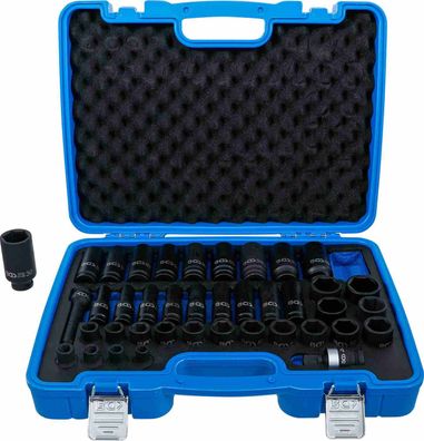BGS-7280 Kraft-Steckschlüssel-Einsatz-Satz Sechskant Antrieb Innenvierkant 12,5 mm (1