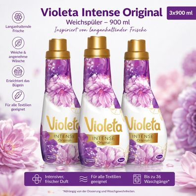 3er Set Violeta Weichspüler 3x900ml