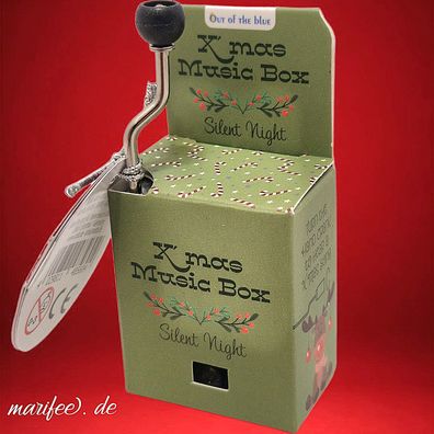 Mini-Drehorgel, Stille Nacht, heilige Nacht, mechanische Walzenspieluhr Art.-Nr.11186