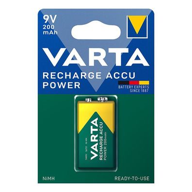 Varta Recharge Accu Power Batterie 9V 200 mAh im Blister