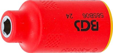 BGS-35868 VDE-Steckschlüssel-Einsatz Sechskant Antrieb Innenvierkant 10 mm (3/8") SW