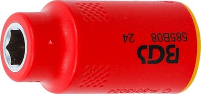 BGS-35870 VDE-Steckschlüssel-Einsatz Sechskant Antrieb Innenvierkant 10 mm (3/8") SW