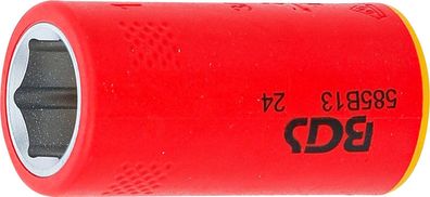BGS-35873 VDE-Steckschlüssel-Einsatz Sechskant Antrieb Innenvierkant 10 mm (3/8") SW