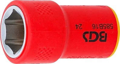 BGS-35876 VDE-Steckschlüssel-Einsatz Sechskant Antrieb Innenvierkant 10 mm (3/8") SW