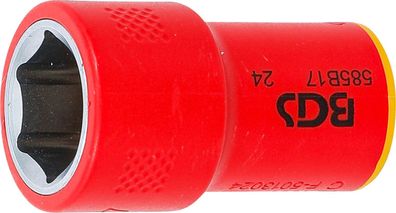BGS-35877 VDE-Steckschlüssel-Einsatz Sechskant Antrieb Innenvierkant 10 mm (3/8") SW