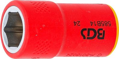 BGS-35874 VDE-Steckschlüssel-Einsatz Sechskant Antrieb Innenvierkant 10 mm (3/8") SW