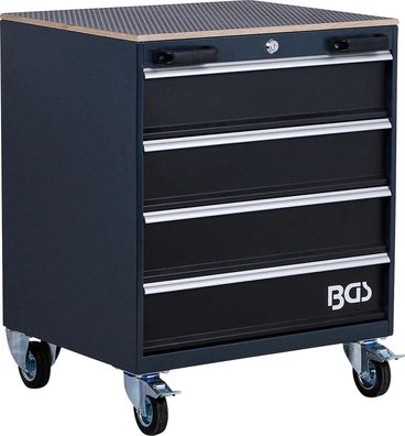 BGS-80220 Werkstattwagen 4 Schubladen leer für Schrankwand-System