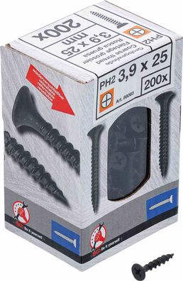 BGS-88065 Schnellbauschrauben PH2 Grobgewinde 3,9 x 25 mm 200 Stück