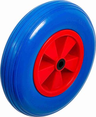 BGS-80656 Schubkarrenrad PU rot / blau 400 mm