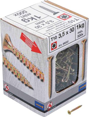 BGS-88022 Mehrzweckschrauben T-Profil ( für Torx) T10 3,5 x 30 mm 1 kg / 500 Stück