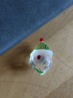 Magnet klein Weihnachtsmann mit grüner Mütze Santa Claus aus Swarovski Kalender 2022
