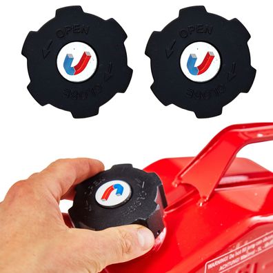 Oxid7® by BW 2x Ersatzdeckel für Kraftstoffkanister Metall Benzinkanister mit Schraub
