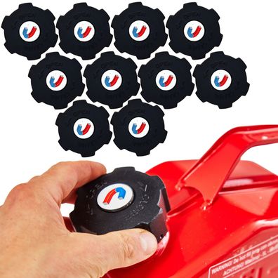 Oxid7® by BW 10x Ersatzdeckel für Kraftstoffkanister Metall Benzinkanister mit Schrau