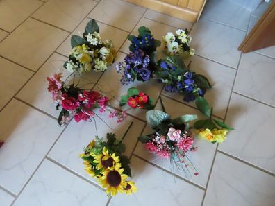 verschiedene künstliche Blumen Blumensträuße 10St