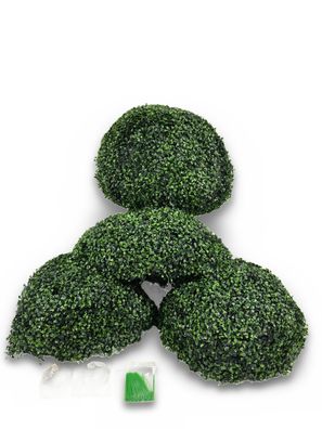 VEVOR 2er Set Buchsbaumkugel künstlich 50,8 cm mit LED-Leuchten Garten Deko