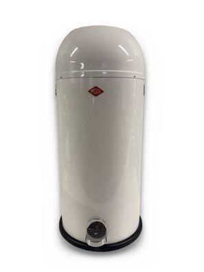 Wesco Kickmaster Maxi Treteimer 40 Liter Weiß Stahlblech mit Dämpfer
