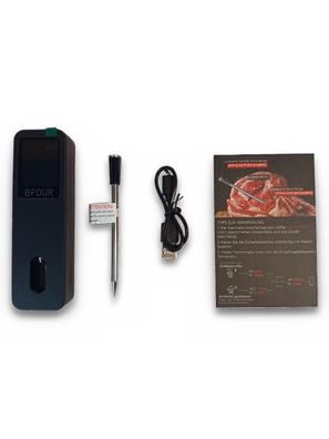 BFOUR BF-30 PRO kabelloses Bluetooth Fleischthermometer mit App und LCD IP67