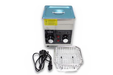 VEVOR Ultraschallreiniger 2 L 60 W mit Heizung Timer und Korb Silber