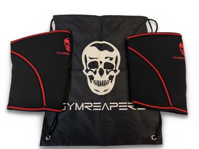 Gymreapers Kniebandage 7 mm Neopren 1 Paar Größe XL mit Turnbeutel