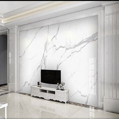 Fototapete Marmor Weiß Grau Steinoptik Wandtapete Wohnzimmer Wandbild Luxus 4868