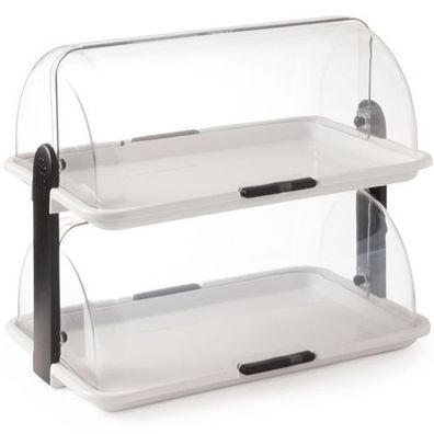 Buffet-Vitrine mit doppeltem Rolldeckel 380 x 260 x 355 mm - Hendi 871768