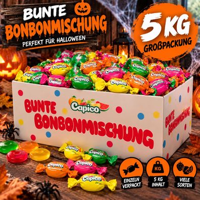 5 kg Bonbonmischung Hartkaramell einzeln verpackt Frucht Großpackung