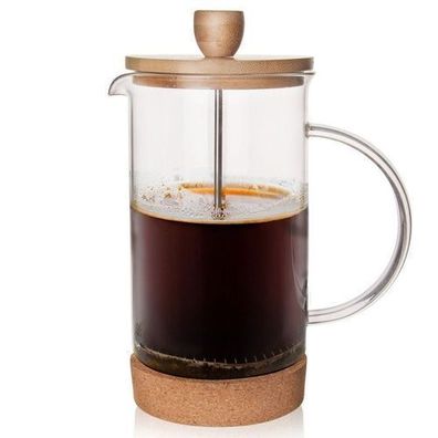 Kaffee- und Teebereiter aus Glas mit Kolbenmechanismus, 1 l