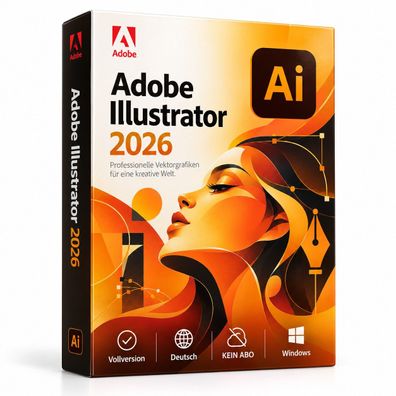 Adobe Illustrator 2026 Vollversion | Deutsch | Windows