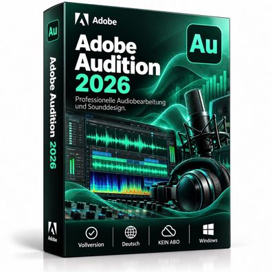 Adobe Audition 2026 Vollversion | Deutsch | Windows