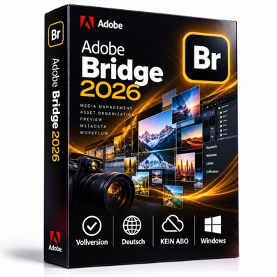 Adobe Bridge 2026 Vollversion | Deutsch | Windows