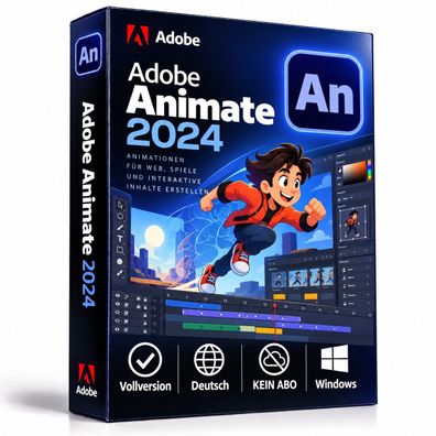 Adobe Animate 2024 Vollversion | Deutsch | Windows