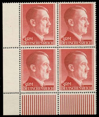 Deutsches REICH 1941 Nr 801B postfrisch Viererblock ECK X877CC6