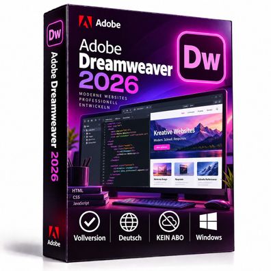 Adobe Dreamweaver 2026 Vollversion | Deutsch | Windows