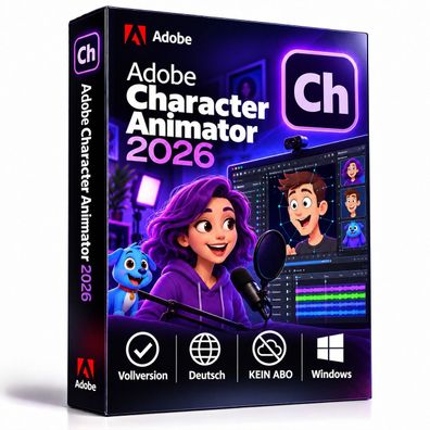 Adobe Character Animator 2026 Vollversion | Deutsch | Windows