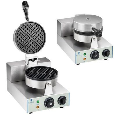 Einzelnes rundes Teflon-Waffeleisen, 18,5 cm Durchmesser