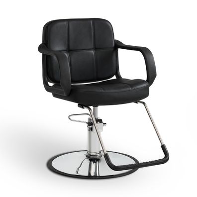 BarberPub Friseurstuhl Hydraulische Friseursessel 2043 (Schwarz)