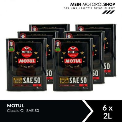 Motul Classic Oil SAE 50 6x2 Liter
