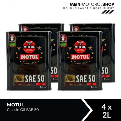 Motul Classic Oil SAE 50 4x2 Liter