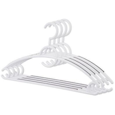 Weiße, drehbare, rutschfeste Kleiderbügel, 4 Stück