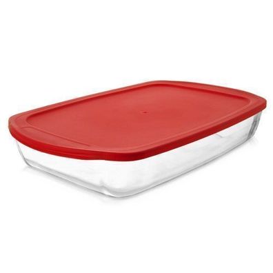 Ofenfeste Glasform mit Deckel, 39 x 24 x 7 cm, 3,7 l