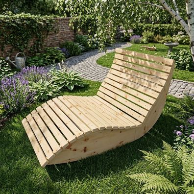Zirben Schaukelliege Relaxliege "Sannerl" Zirbe Zirbenholz Arve Liege Holz Zirbel
