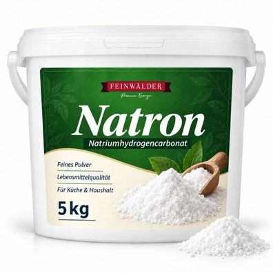 Feinwälder® Natron Pulver 5 kg, Natriumhydrogencarbonat E 500(ii), Backsoda Backen