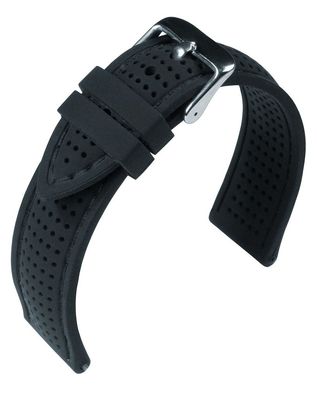 Eulit Silikon Air > Uhrenarmband schwarz Lochmuster Wasserfest > Naht